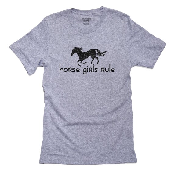 Horse Girls Rule Equestrian Horse Lover Graphic T-Shirt | Etsy