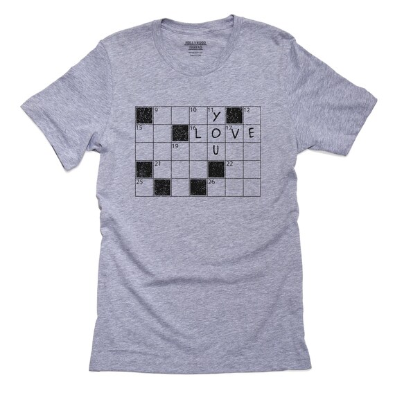 Crucigrama Resuelto Linda camisa inteligente Etsy España