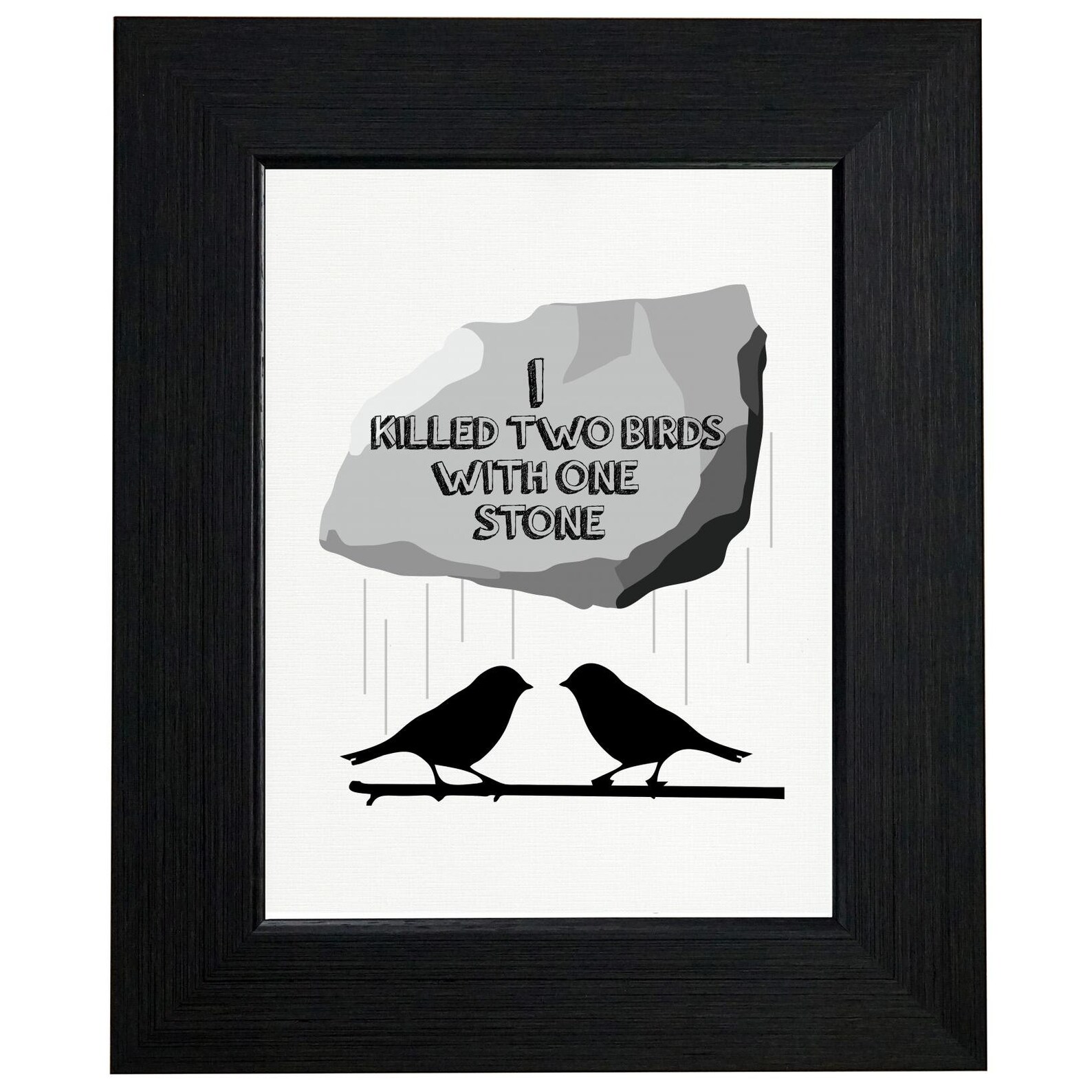 I Kill 2 Two Birds With 1 One Stone Funny Rock Shirt Pillow Etsy