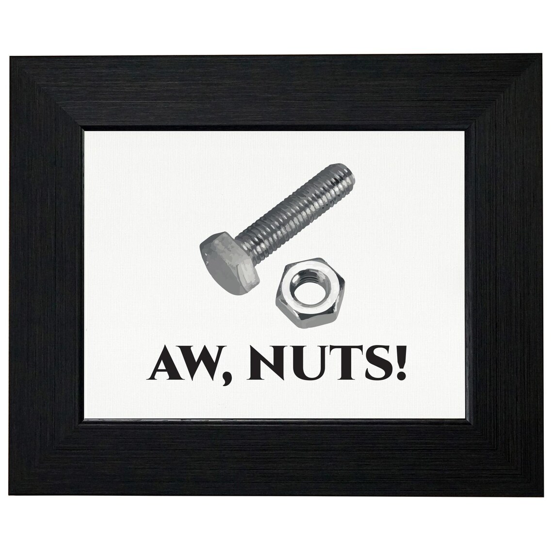 Aw Nuts Funny Nuts and Bolt Graphic Design Shirt Pillow or Etsy