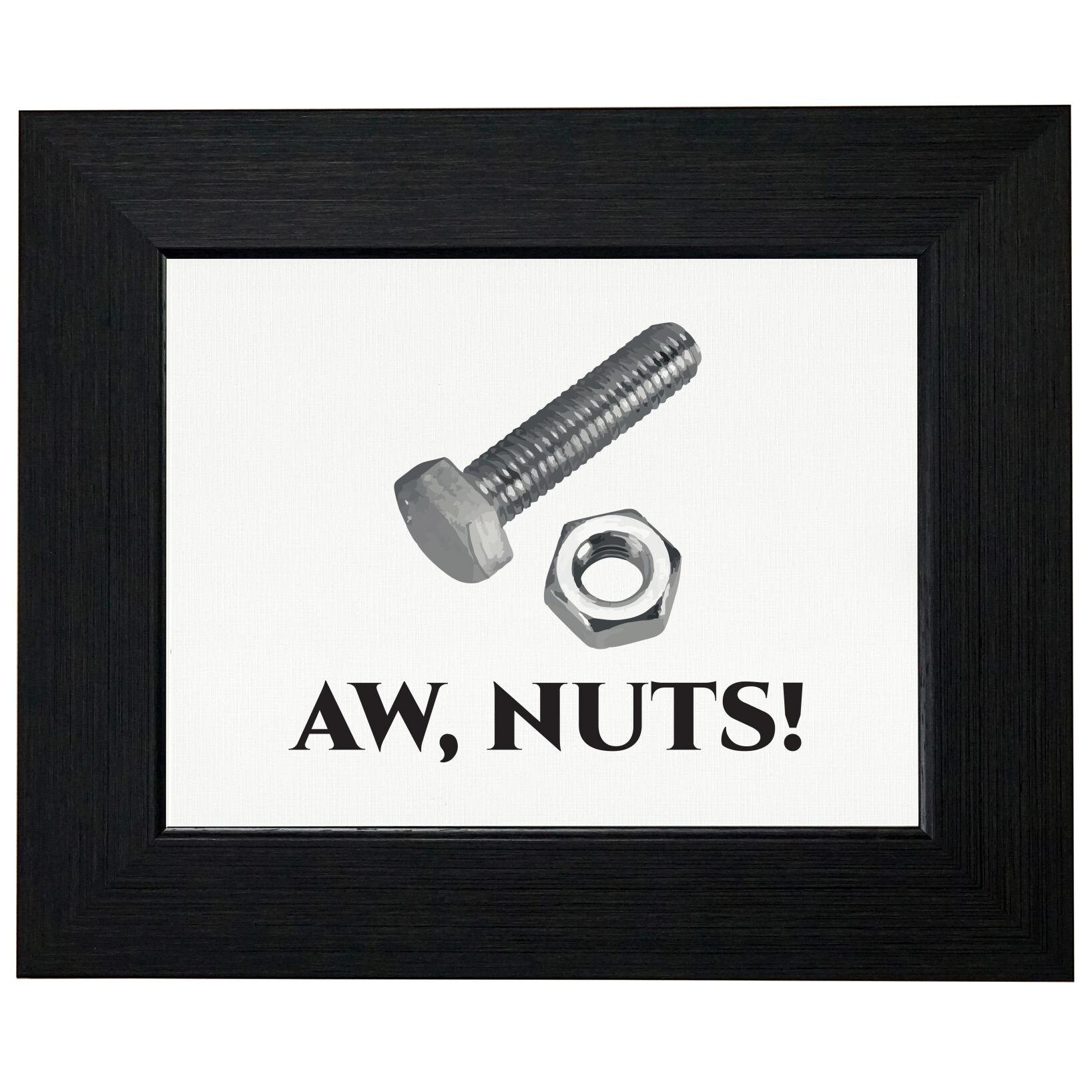 Aw Nuts Funny Nuts and Bolt Graphic Design Shirt Pillow Etsy