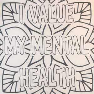 Printable Mental Health Affirmations Coloring Pages