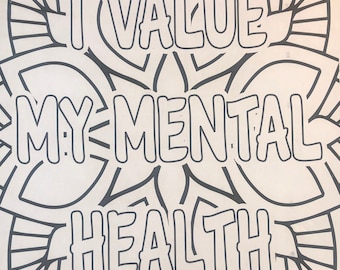 Printable Mental Health Affirmations Coloring Pages