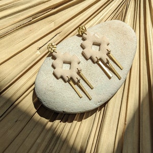 Inca cross, chacana, Andean cross. Boho earrings image 2