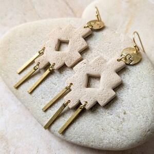 Inca cross, chacana, Andean cross. Boho earrings image 3