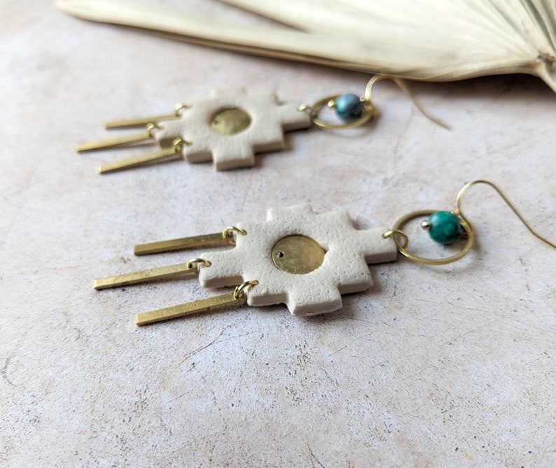 Inca cross, chacana, Andean cross. Boho earrings image 5