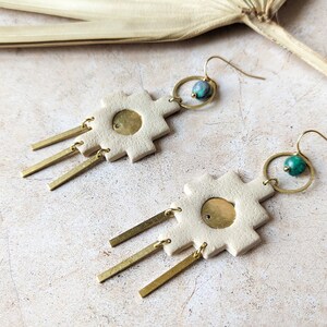 Inca cross, chacana, Andean cross. Boho earrings image 4