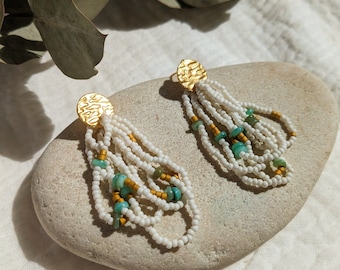 Pendientes de perlas bohemias