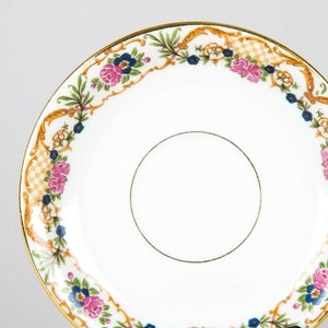 Wm Guerin Limoges France Pattern GUE566 Saucer Set of 4 Vintage Porcelain