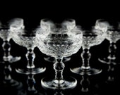 Waterford Colleen Champagne Sherbet Glasses Set of 6 Vintage Crystal Stemware