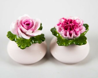 Made in England Set of Vintage Roses Salt and Pepper Shakers Aynsley Fine Bone China