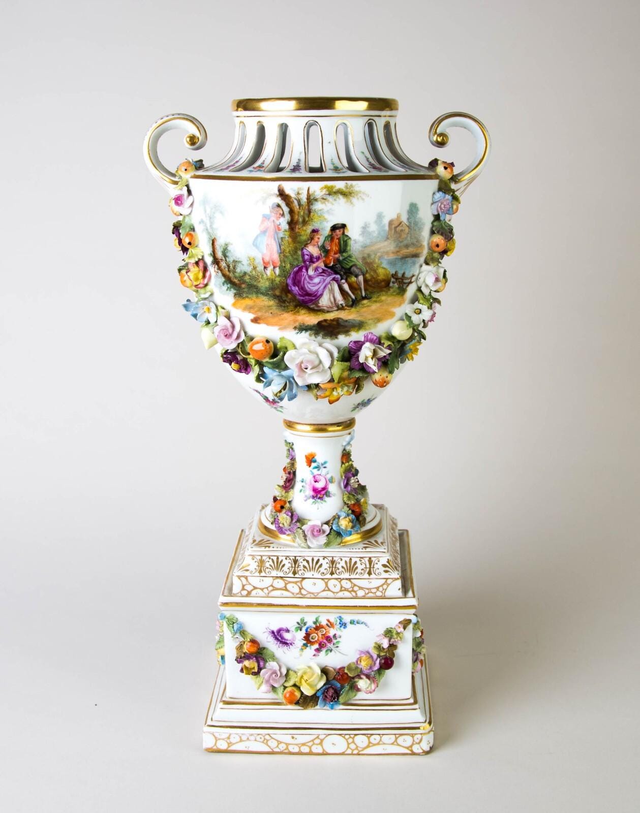 Antique dresden vase - Etsy 日本