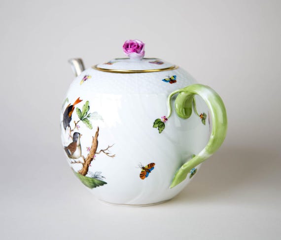 ヘレンド ロスチャイルド バード ティーポット＆蓋 #1602 ヴィンテージ