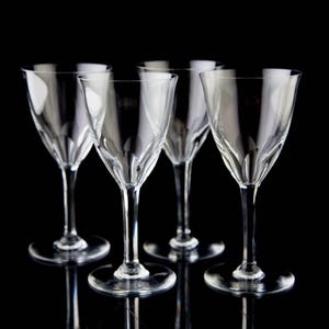 Baccarat Zurich Claret Wine Glasses Set of 4 Vintage Crystal
