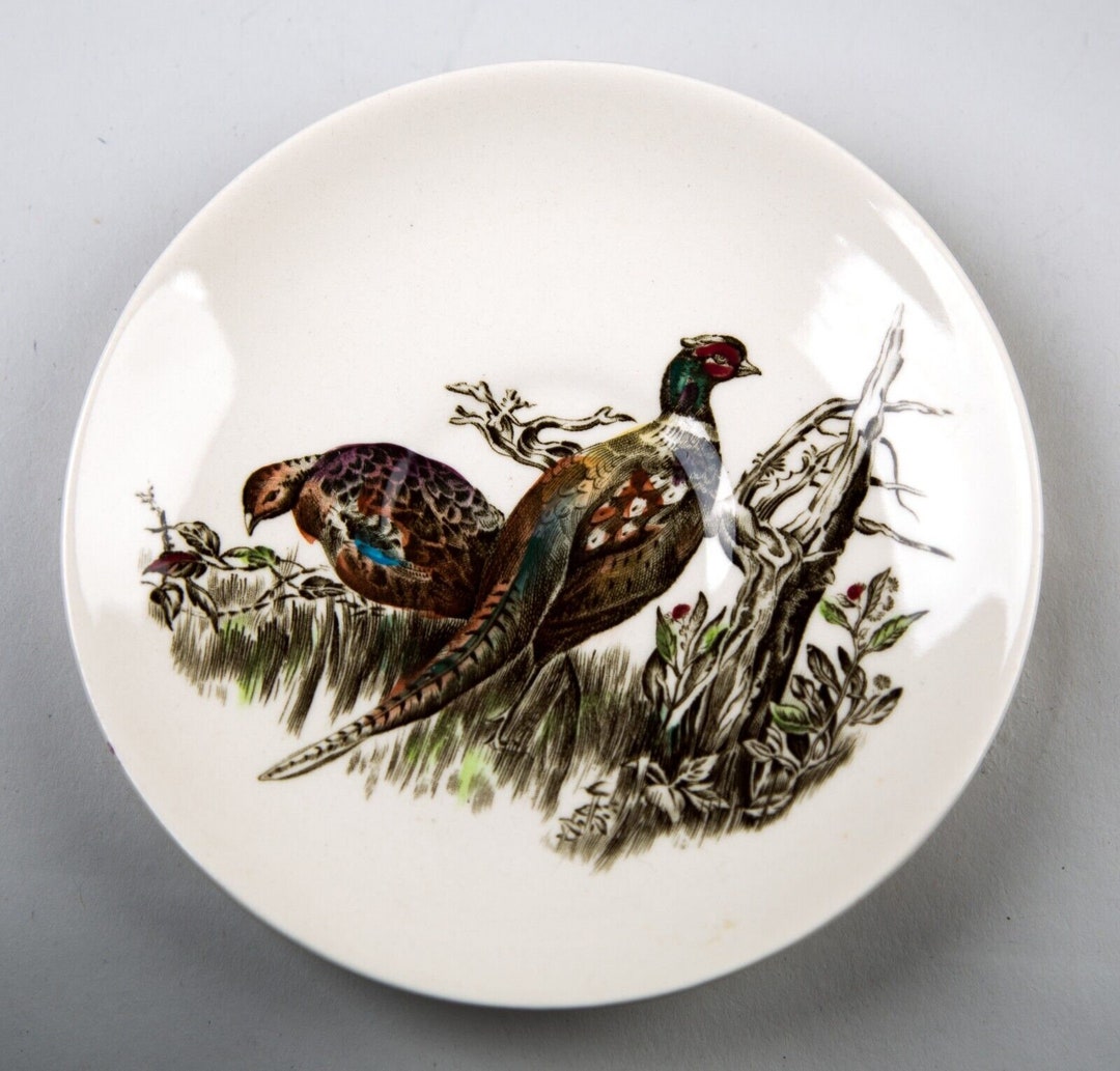 Johnson Brothers Game Birds cream Pheasant Saucer Vintage Etsy