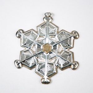 Gorham Sterling Silver Annual Christmas Snowflake Ornament 1987 Gold Filled Year