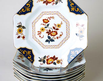 Mikasa Far East Rim Soup Bowls Set of 8 Vintage Fine China Japan