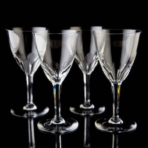 Baccarat Zürich Wasserkelchgläser 4er Set Vintage Crystal France Signiert