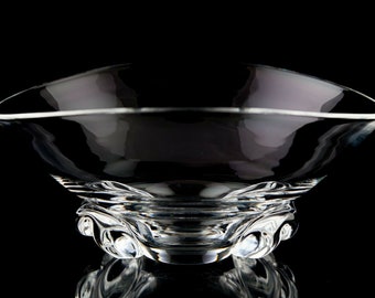 Steuben Glass Basket Shaped Bowl #8079 Donald Pollard Circa 1957