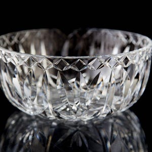 Waterford Round Bowl 8&quot; Elegant Vintage Crystal Signed