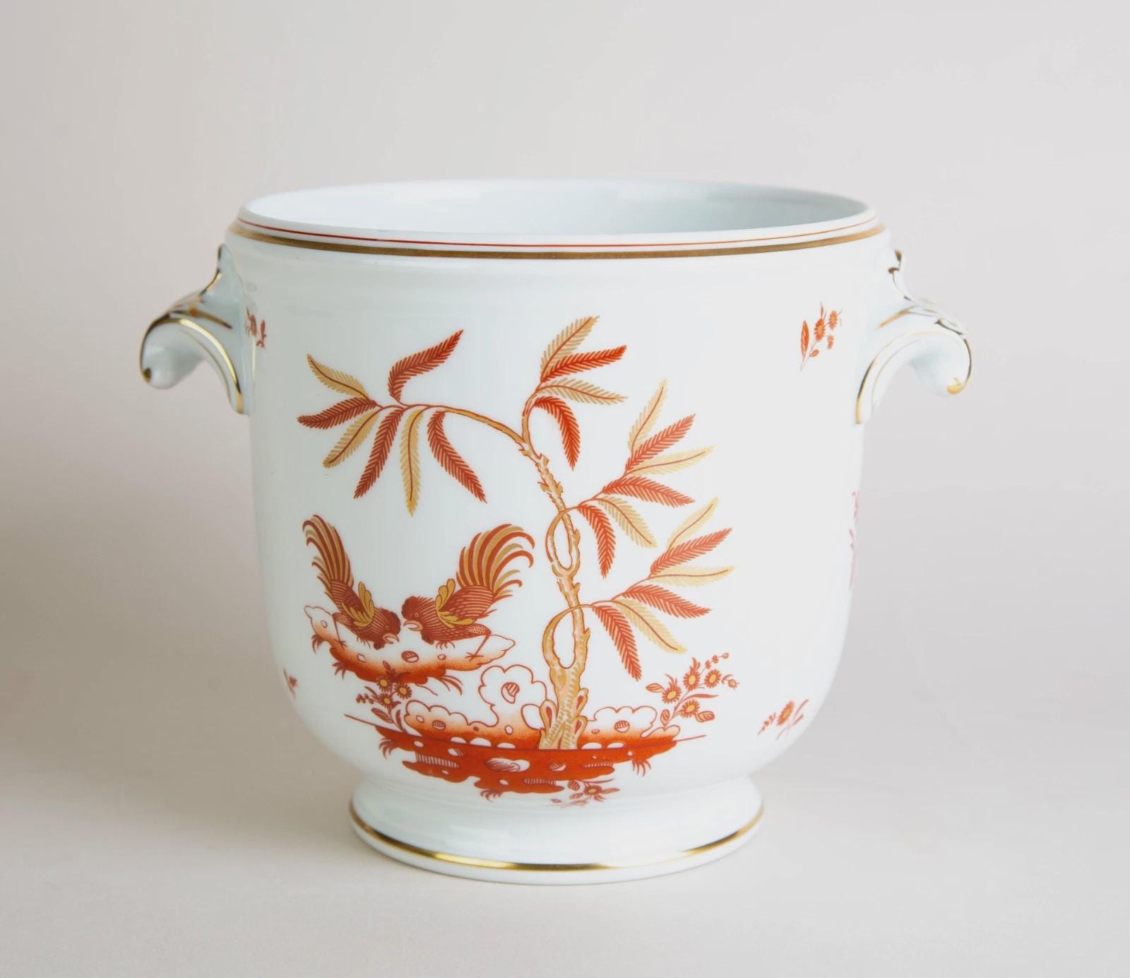 Richard Ginori 花器 ホワイト オレンジ Richard Ginori 花器 ホワイト オレンジ Richard Ginori 花器 ホワイト