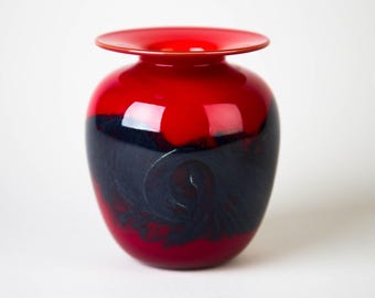 Kosta Boda Antikva Purple & Blue Glass Artist Collection