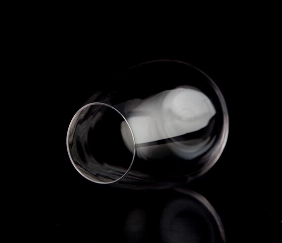 Vintage Stemless Wine Glasses 21 Oz. Set of 5 Blown Crystal Clear Plain  Barware - Etsy Finland