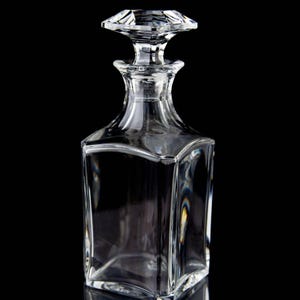 Baccarat Perfection Square Bourbon Decanter & Stopper Vintage Crystal Barware