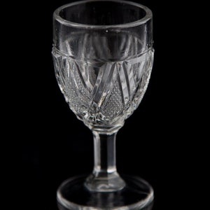 Vintage Pressed Pattern Glass Cordial EAPG Barware Stemware