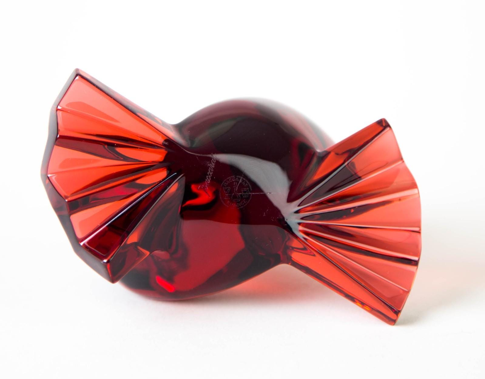 Baccarat Red Love Birds Saint Valentin Doves Figurine Paperweight