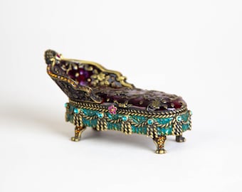 Jay Strongwater Enameled Trinket Box Swarovski Crystals - Etsy