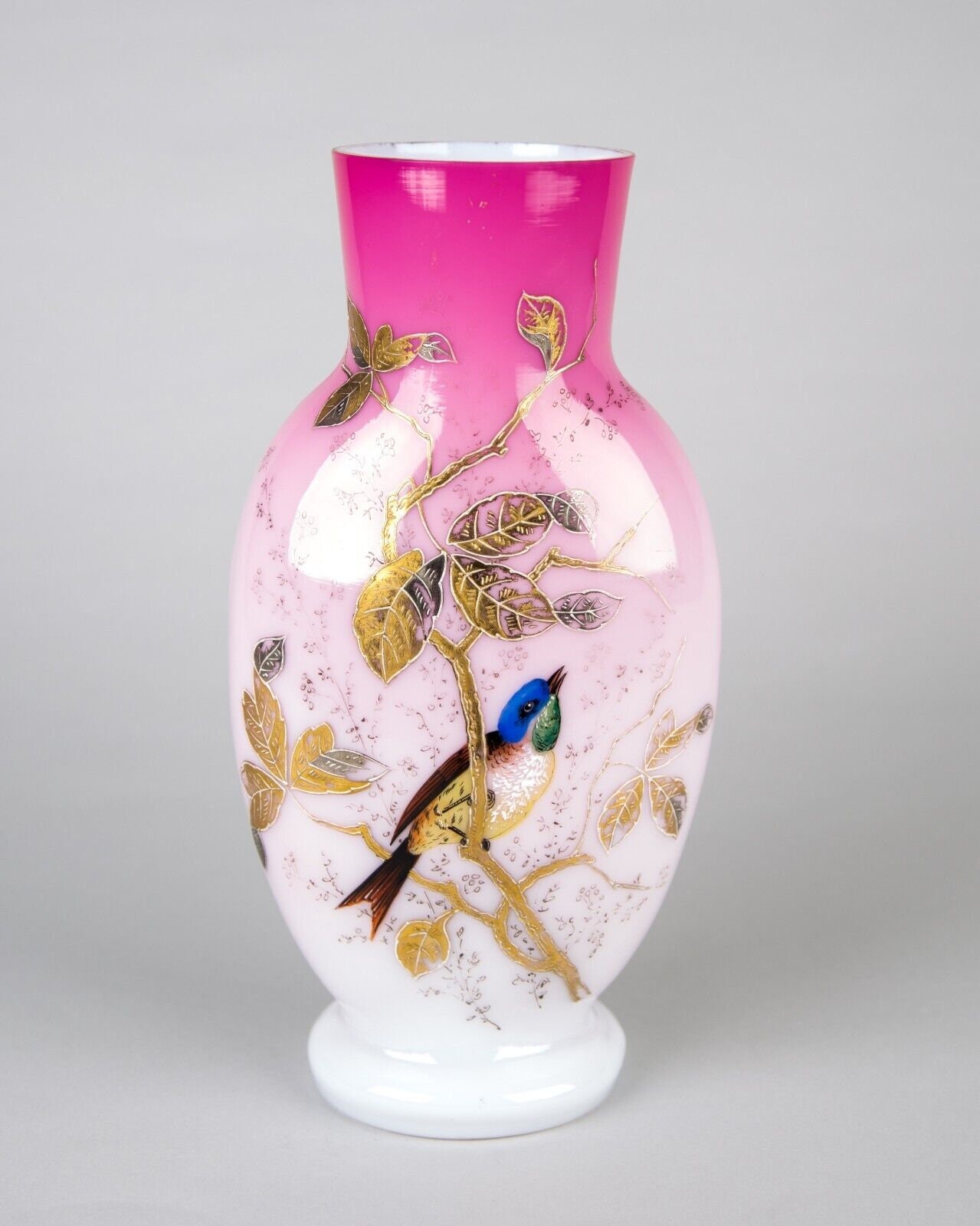 Antique Victorian Art Glass English Bohemian Pink Cased Glass Etsy