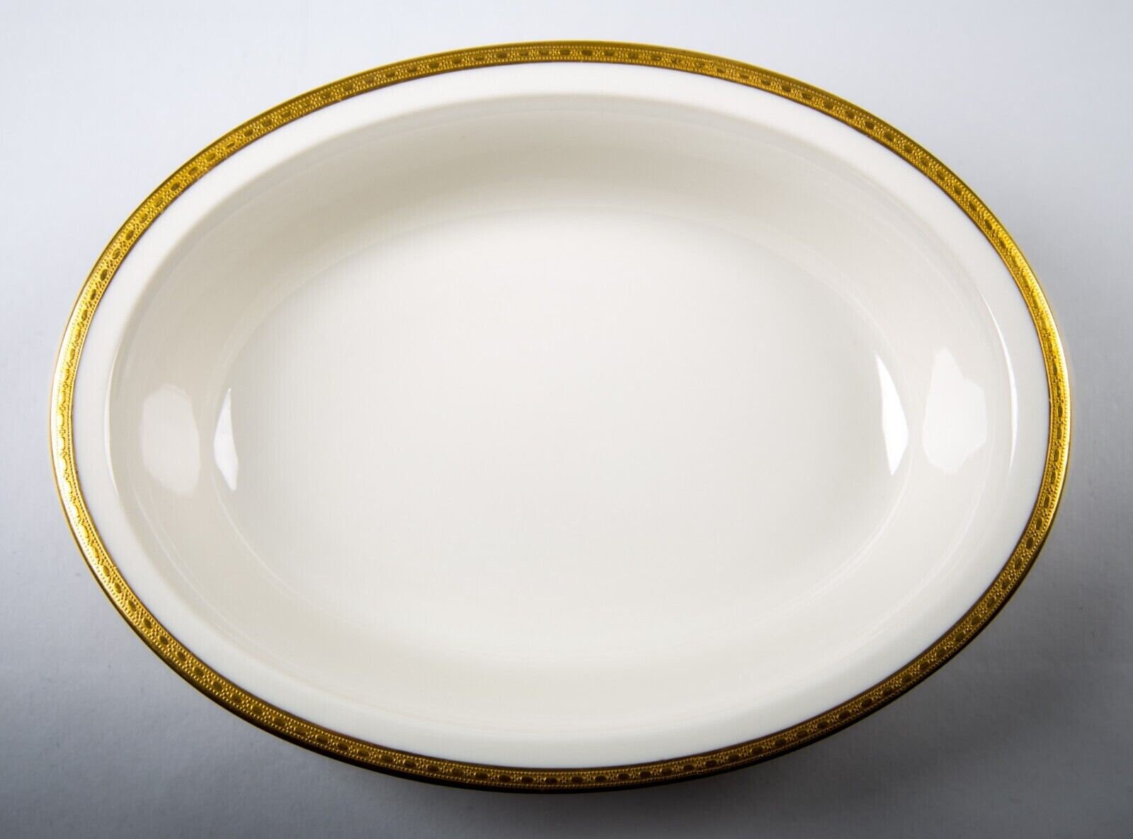 Lenox S8 Oval Vegetable Bowl Vintage Cream Color With Gold