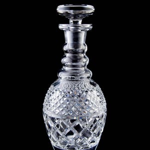 Vintage Crystal Decanter & Stopper Georgian Style Elegant Barware