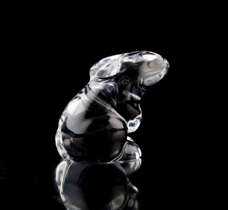 Baccarat Crystal Rabbit Standing Bunny Figurine Signed Vintage - Etsy