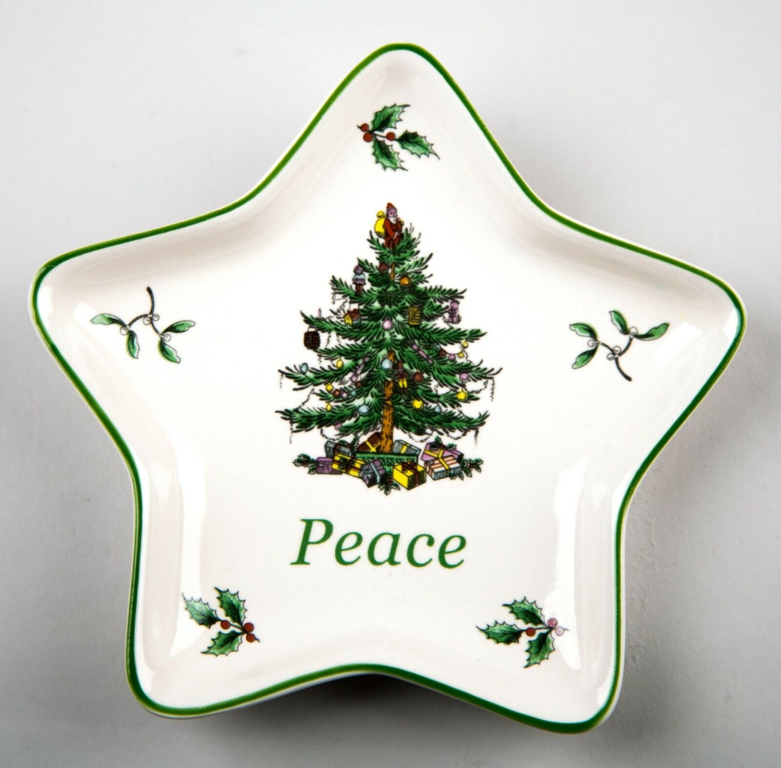 Spode Christmas Tree Star Shaped Trinket Dish Tray Peace Etsy 日本