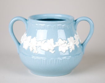 Wedgwood Queensware Cream Color on Lavender Blue Shell Edge Sugar Bowl No Lid