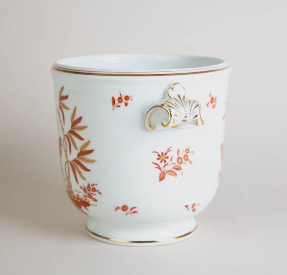 Richard Ginori Siena Rust Large Cache Pot Jardiniere Vase Vintage