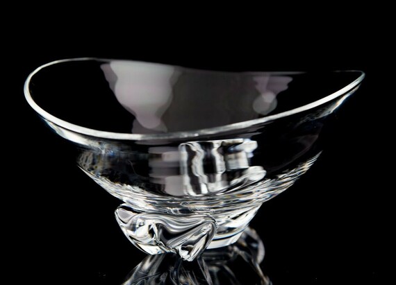 Steuben Glass Basket Shaped Bowl #8079 Donald Pollard Circa 1957
