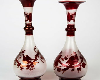 Ruby Bohemian Glass | Etsy