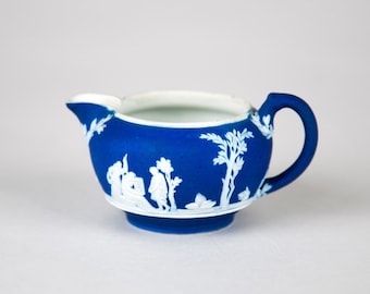 1900年頃 ウェッジウッド ダークブルー ジャスパーウェア マグカップ