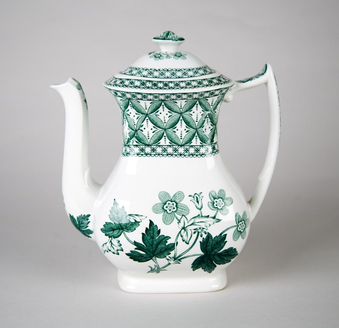 Spode Geranium Green camilla Shape Coffee Pot Vintage Etsy