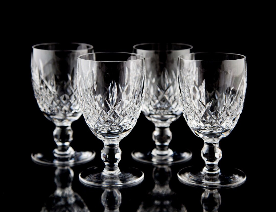 Waterford Kilcash Claret Wine Glasses Set of 4 Elegant Vintage Crystal