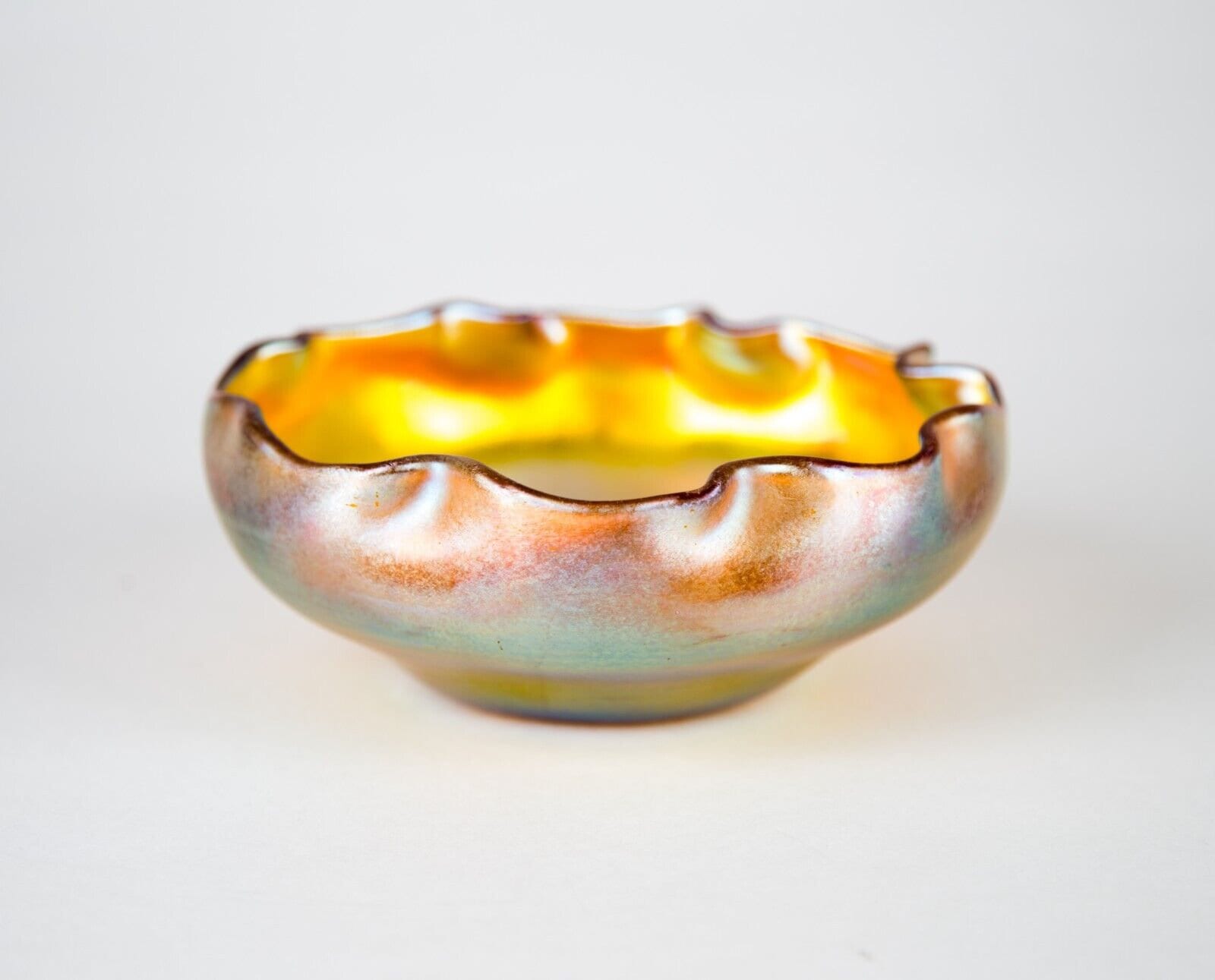 Louis Comfort Tiffany - Arts & Crafts Ring with Tiffany Favrile Glass