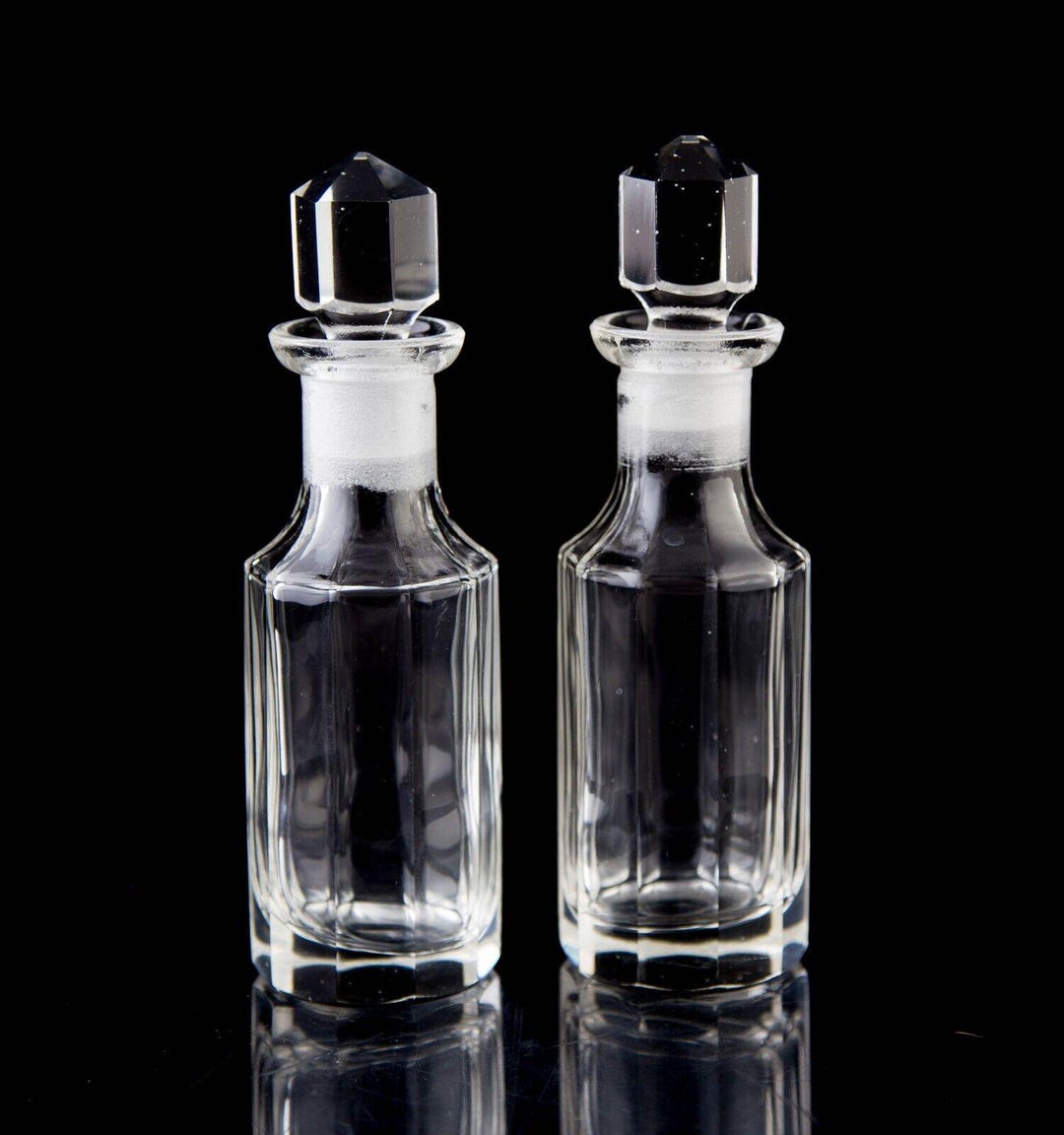 アンティークガラス香水コロン香水瓶 2個セット - Etsy 日本