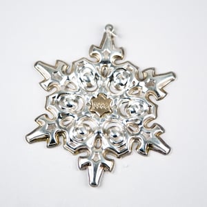 Gorham Sterling Silver Annual Christmas Snowflake Ornament 1984 Gold Filled Year