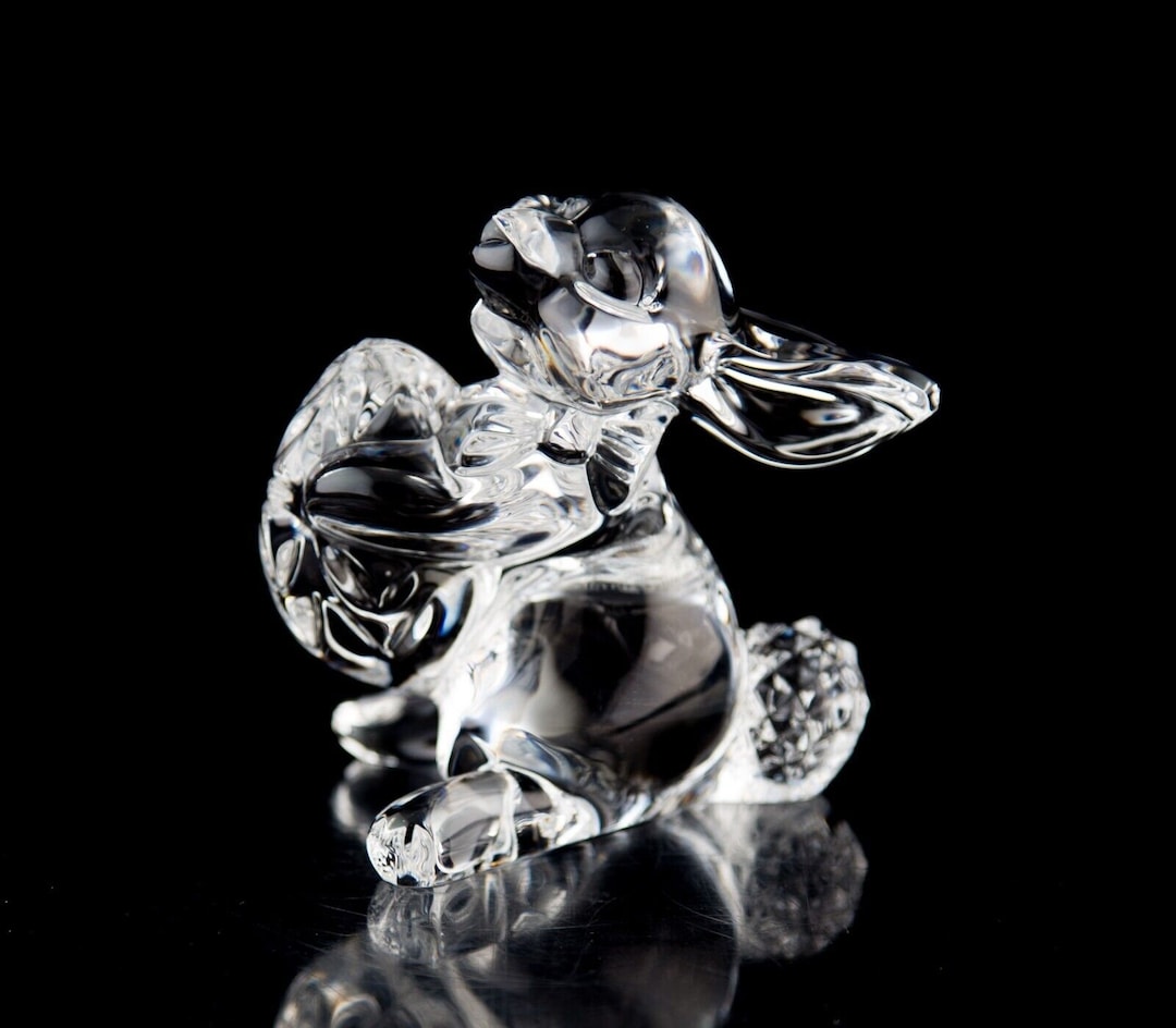 Waterford Bunny Rabbit With Easter Egg Figurine Vintage Crystal Signed ...