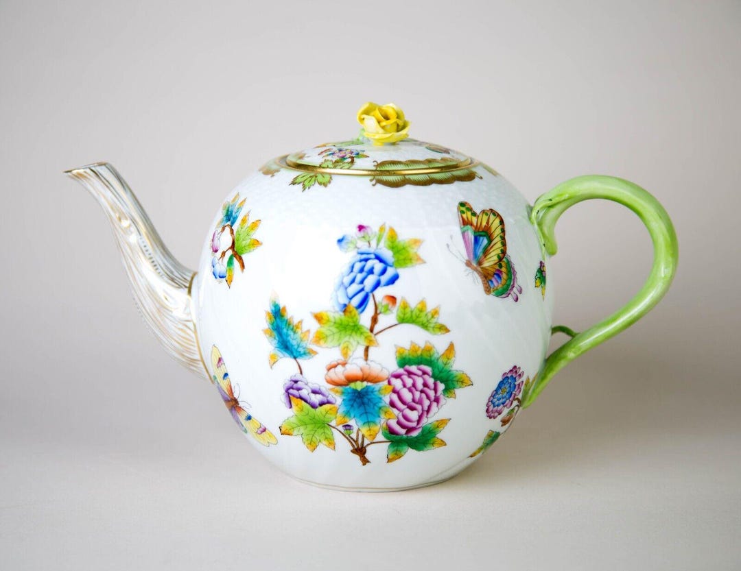 ヘレンド クイーンビクトリア ティーポットと蓋 #1602 ヴィンテージ