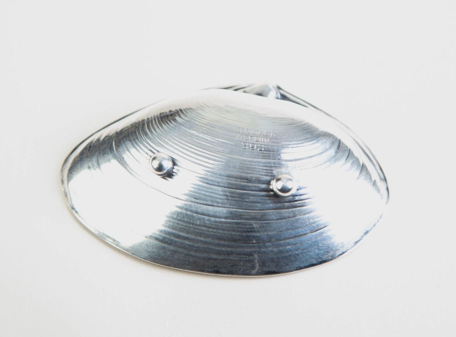 Wallace Sterling Silver Clam Shell Footed Dish #393 Vintage - Etsy