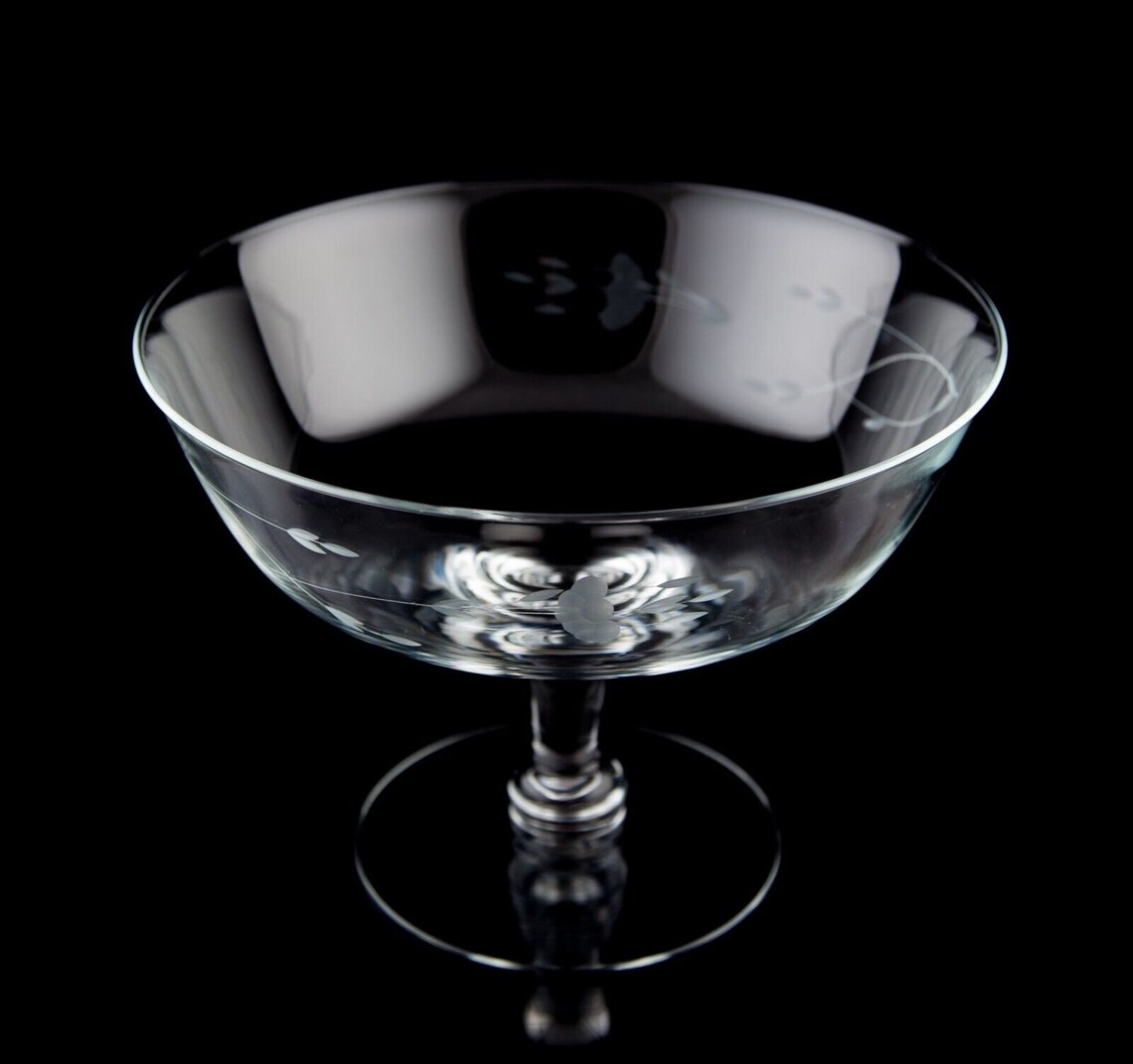 Princess House Heritage Footed Bowl Large Compote Vintage Etsy